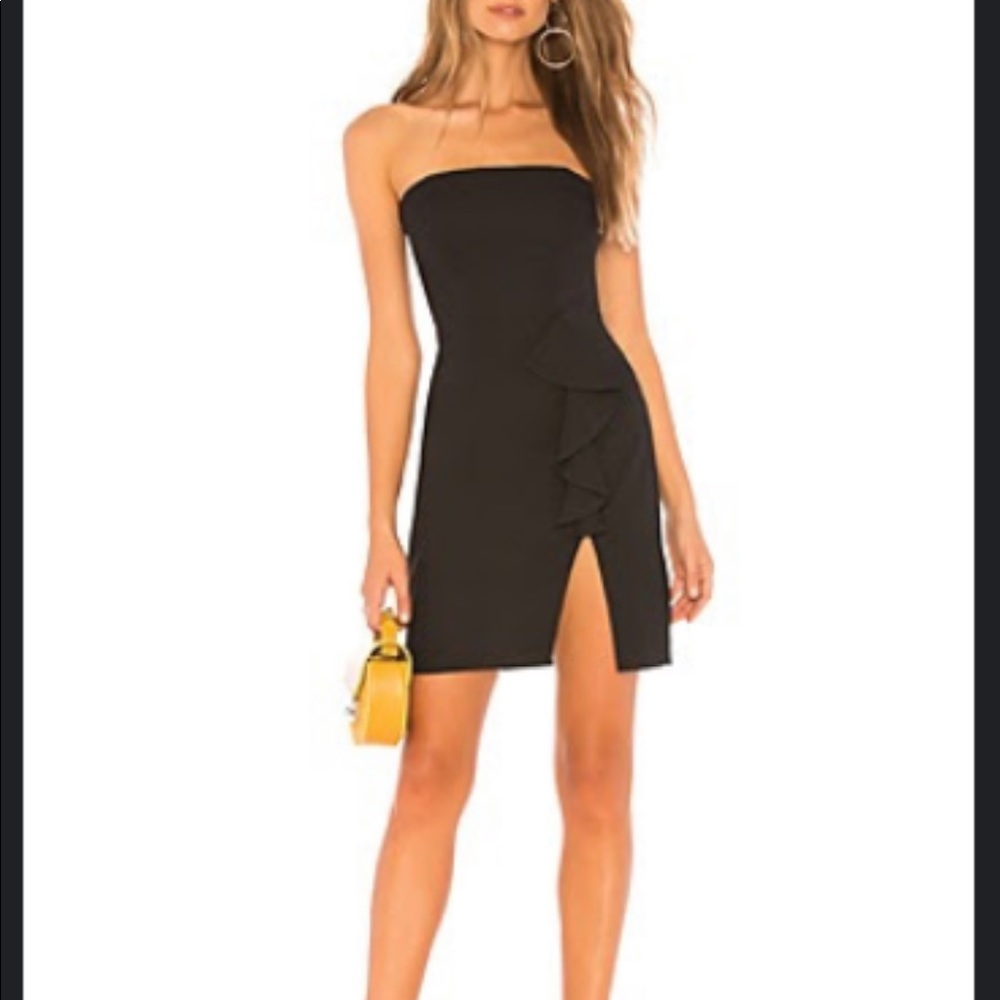 NBD strapless little black dress size small.